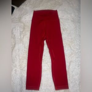 dark red align leggings 23”
